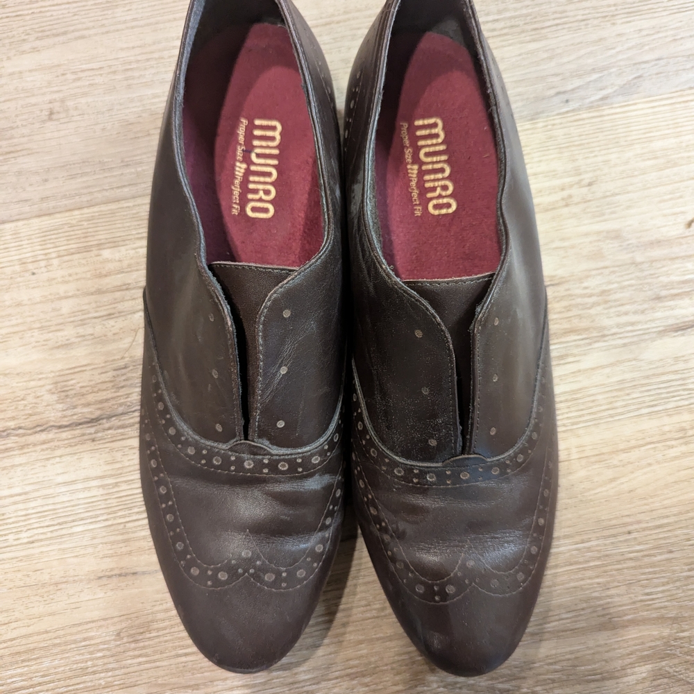 Munro Women's Dark Brown Leather Loafers